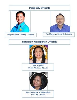 barangay captain of manggahan pasig city|Manggahan, Pasig City .